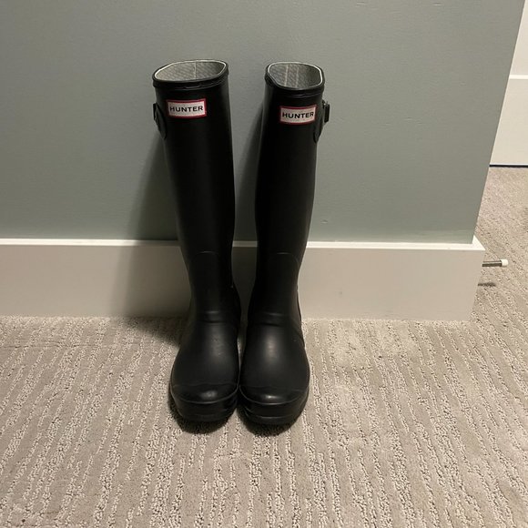 Hunter Women's Original Tall Rain Boots Black - Picture 7 of 8